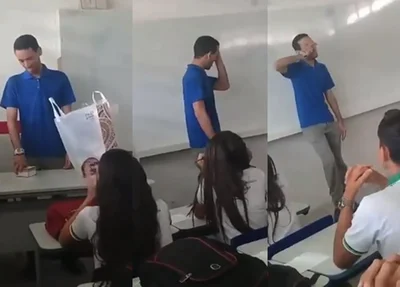 Bruno Rafael, professor de artes se emociona ao receber ajuda financeira dos alunos