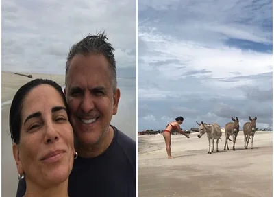Fotos publicadas por Glória Pires em sua rede social