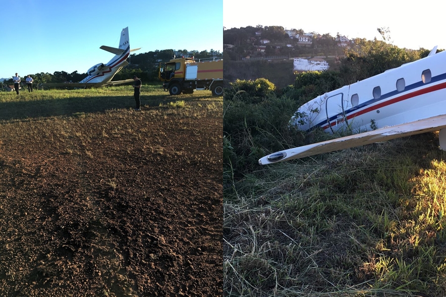 Avião do Dj Alok sai da pista em aeroporto de Juiz de Fora