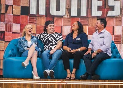 Whindersson Nunes durante o programa Tamanho Família