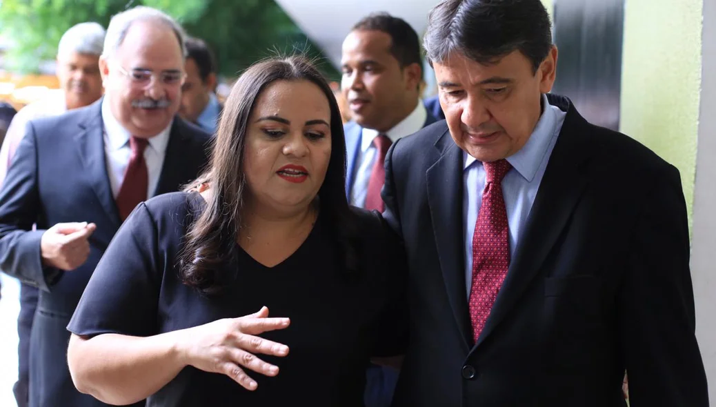 Elisângela Moura e Wellington Dias