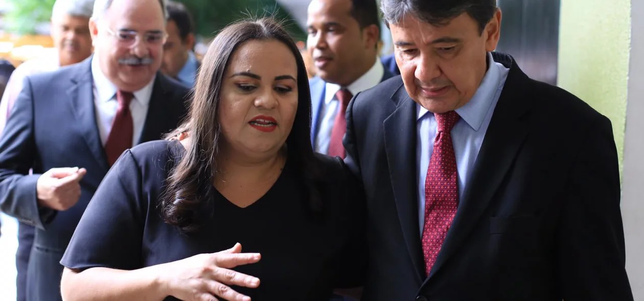 Elisângela Moura e Wellington Dias