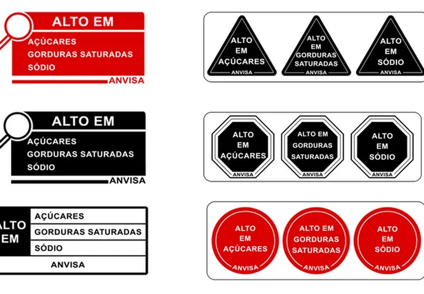 Modelos de rótulos propostos pela Anvisa
