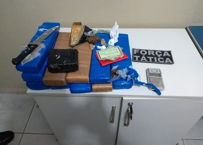 Material apreendido pela PM