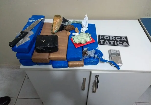 Material apreendido pela PM