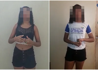 Dois vídeos gravados pela adolescente