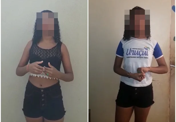 Dois vídeos gravados pela adolescente