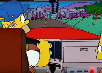 Homer e Bart do seriado Os Simpsons