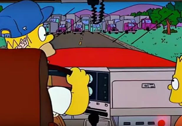 Homer e Bart do seriado Os Simpsons