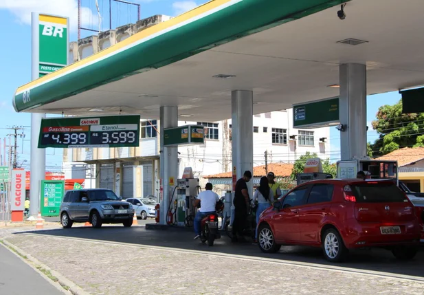 Preço da gasolina no posto em Teresina