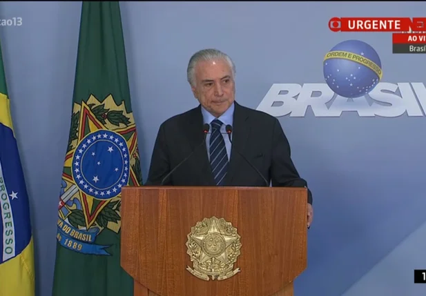 Temer durante pronunciamento nesta sexta 