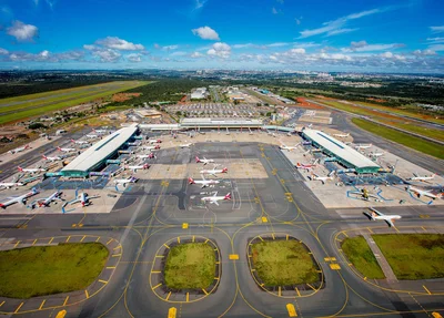 Vista aérea do aeroporto de Brasília 