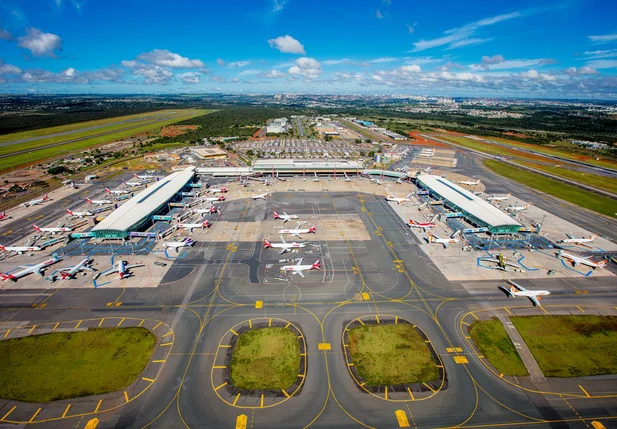 Vista aérea do aeroporto de Brasília 