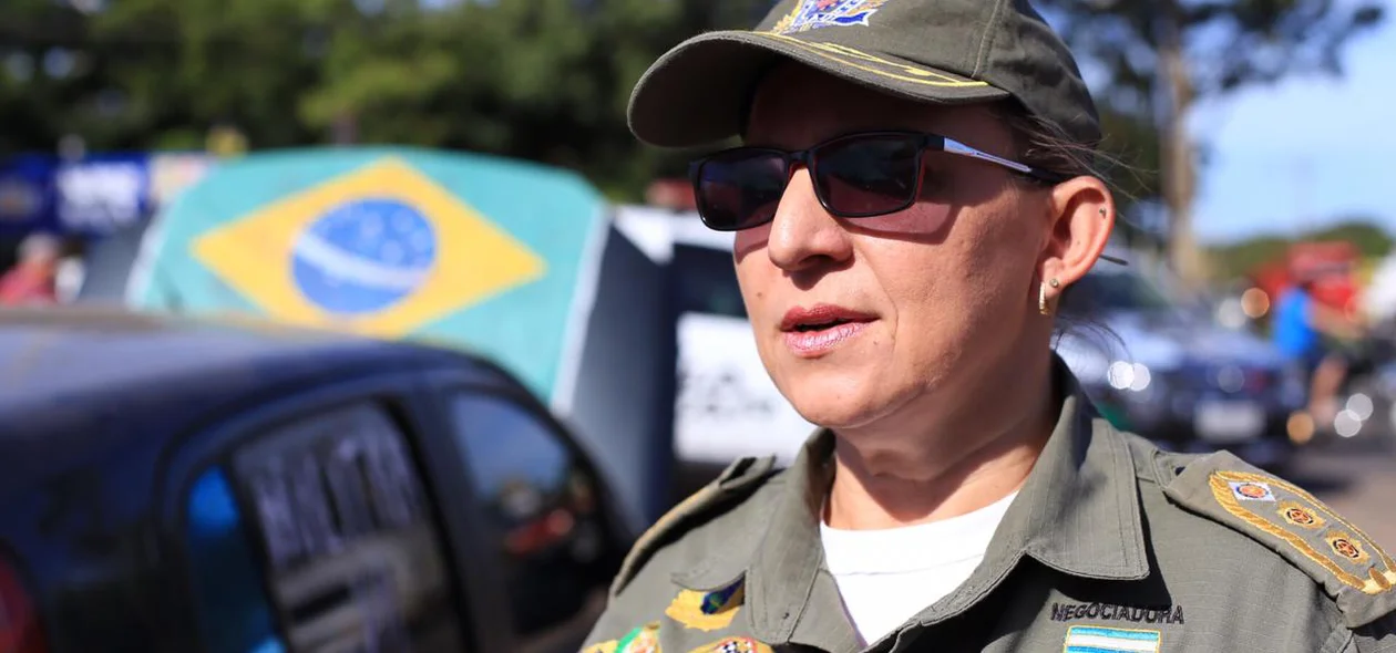 Tenente-coronel Júlia Beatriz, coordenadora do Gerenciamento de Crise da PM