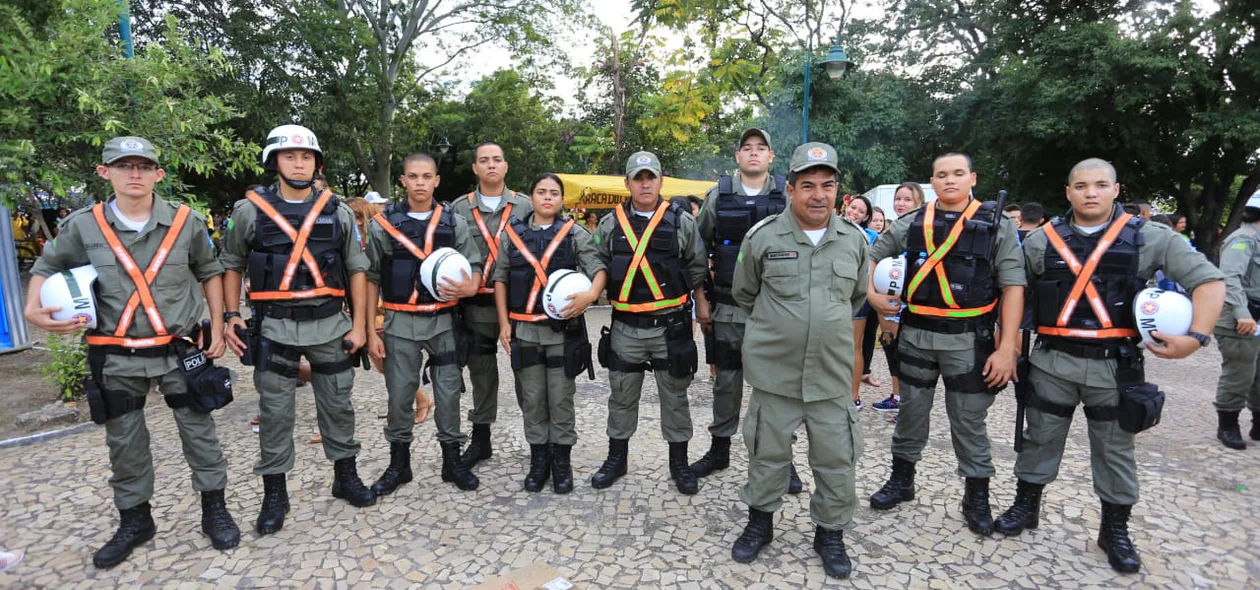A Polícia Militar acompanhou todo o percurso