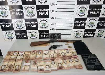 Material apreendido pela Polícia Civil