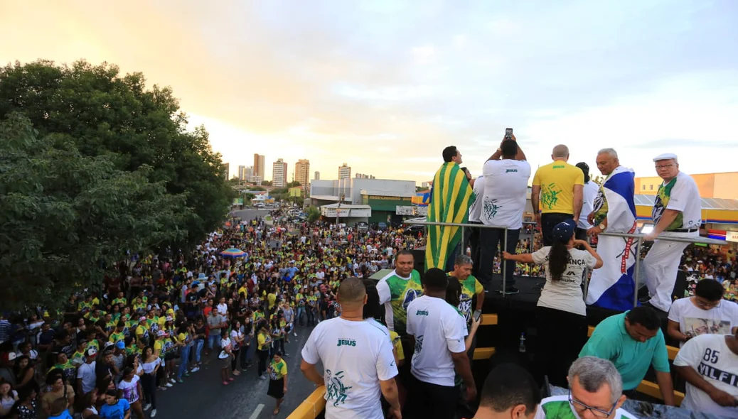 O trajeto iniciou no balão do bairro São Cristóvão