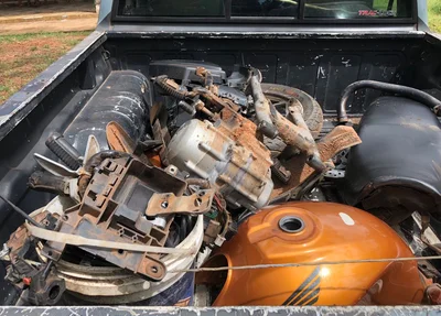 Peças encontradas na fazenda