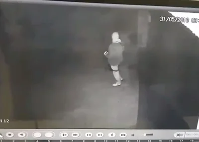Imagens da câmera de segurança