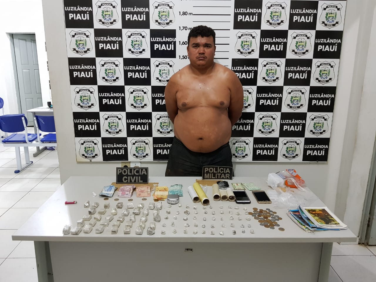 Antônio Lucas Alves foi preso em flagrante por tráfico de drogas em Luzilândia