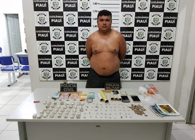 Antônio Lucas Alves foi preso em flagrante por tráfico de drogas em Luzilândia
