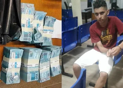 Foram apreendidos 50 mil reais falsos