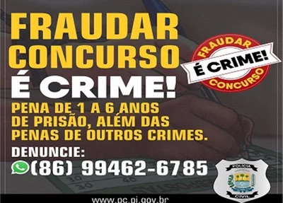 Fraudar concurso é crime 
