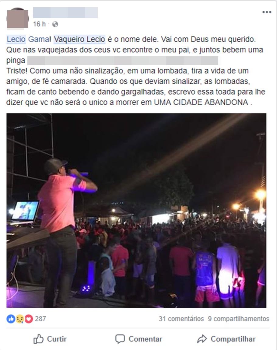 Publicação de um amigo de Lécio