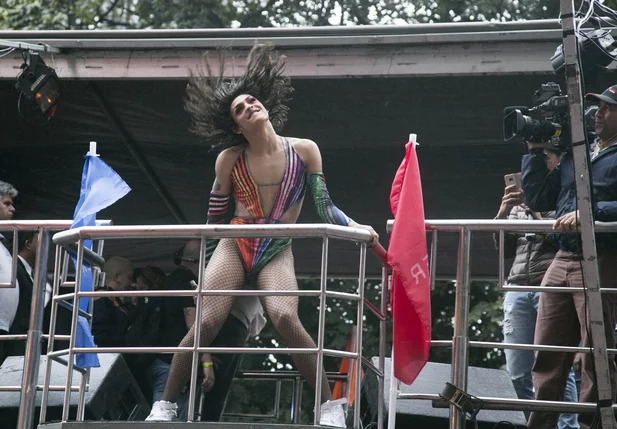  Pablo Vittar, durante a 22ª Parada LGBT em São Paulo