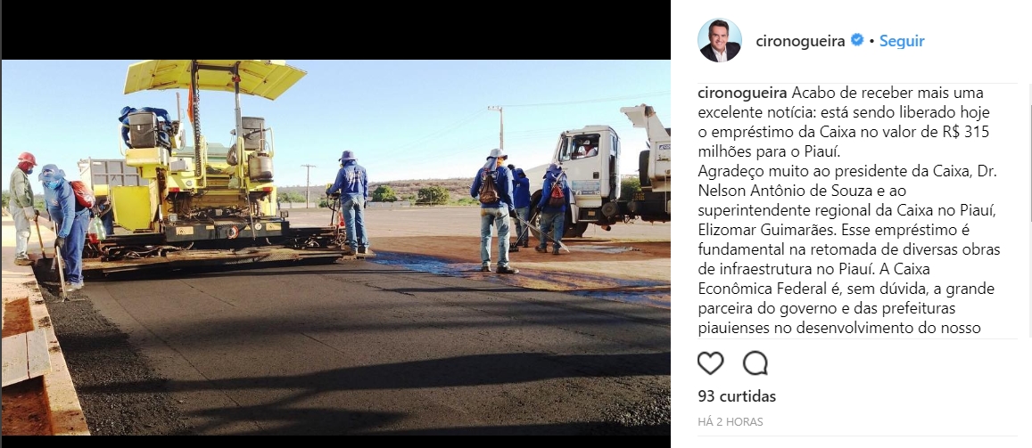 Caixa Econômica vai liberar empréstimo ao Governo do Estado