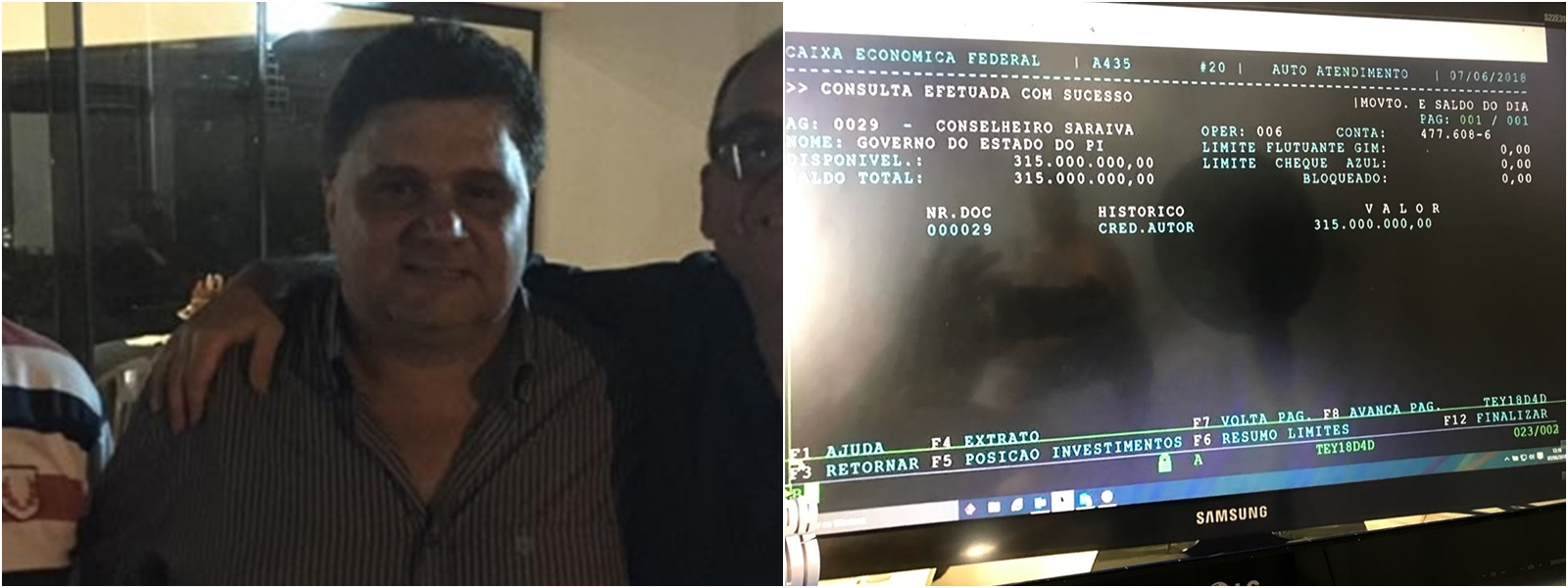 Hagen Mazuad espalha saldo da conta do Governo
