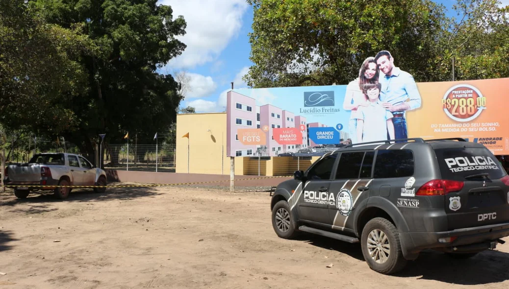 Carro estava próximo de um empreendimento da construtra Andrade Júnior