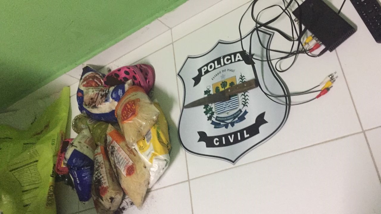 Material apreendido pela Polícia Civil