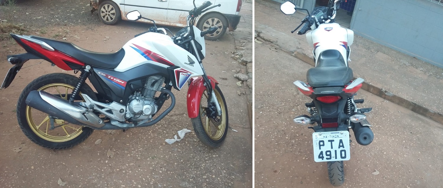 Motocicleta utilizada em roubo