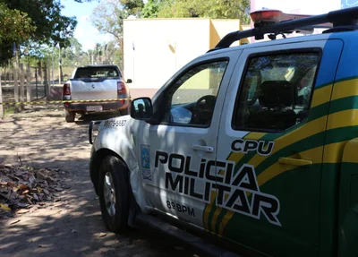 Polícia Militar no local