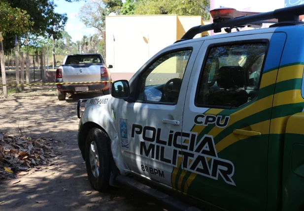 Polícia Militar no local