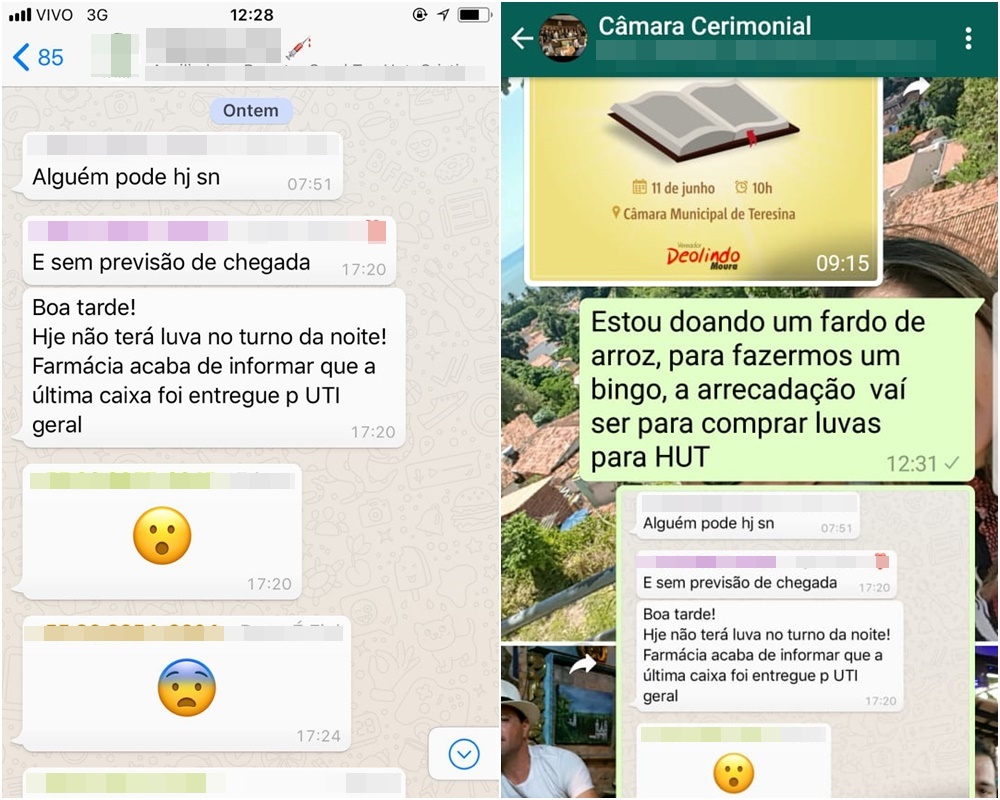 Prints circulam grupos de whatsapp
