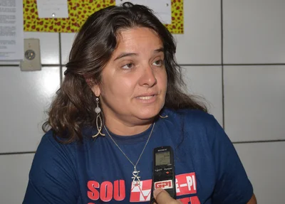 Gisele Dantas, presidente do Sinte regional de Picos