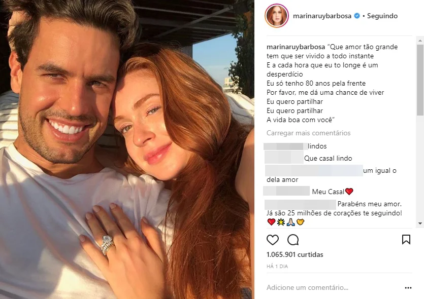 Mariana Ruy Barbosa comemora dia dos namorados ao lado do marido