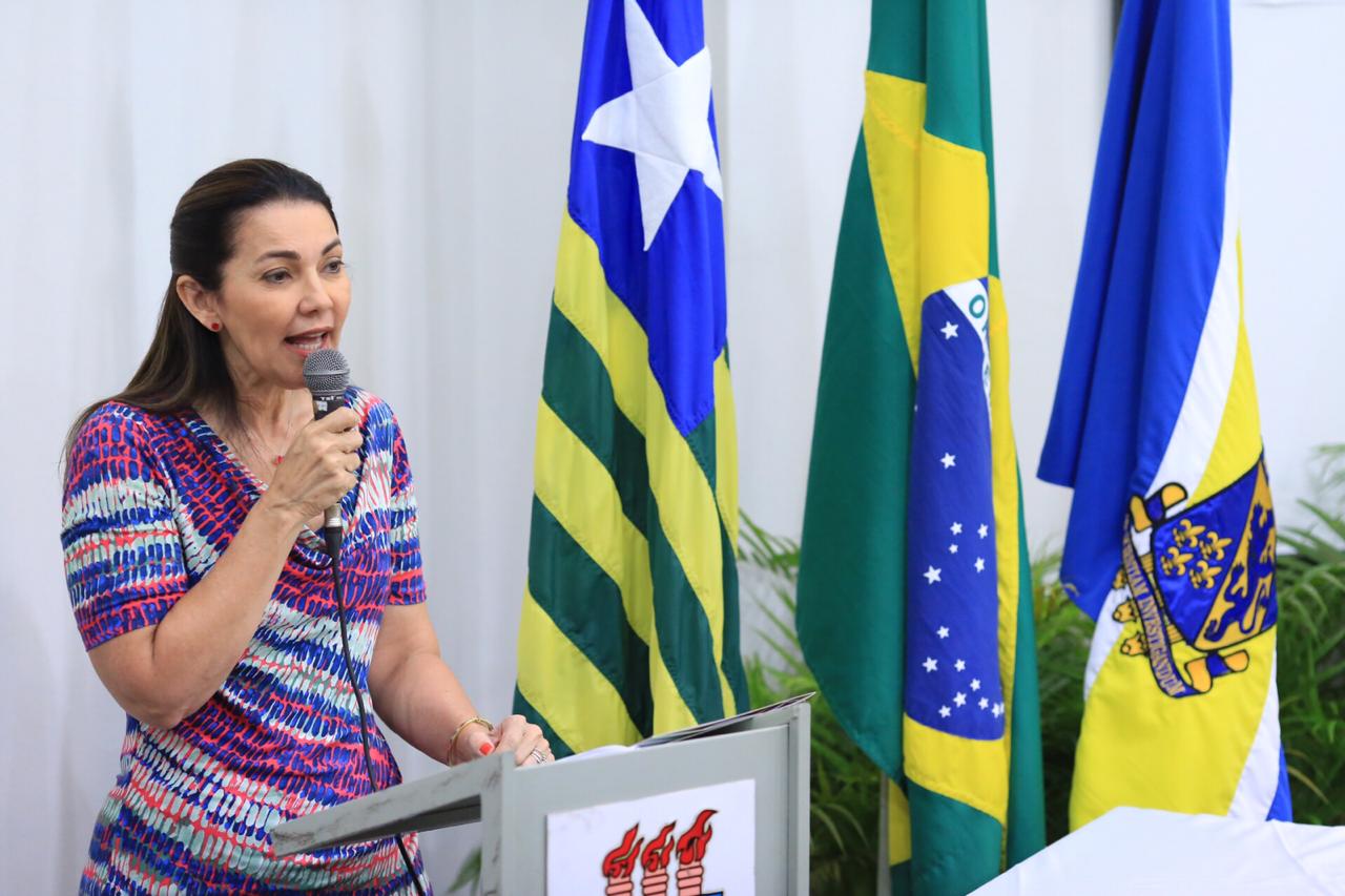 Vice-governadora Margarete Coelho durante o lançamento da Olimpíada Piauiense de Língua Portuguesa pela SEDUC