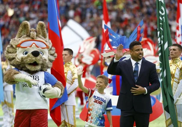 Ronaldo Fenômeno na abertura da Copa da Rússia