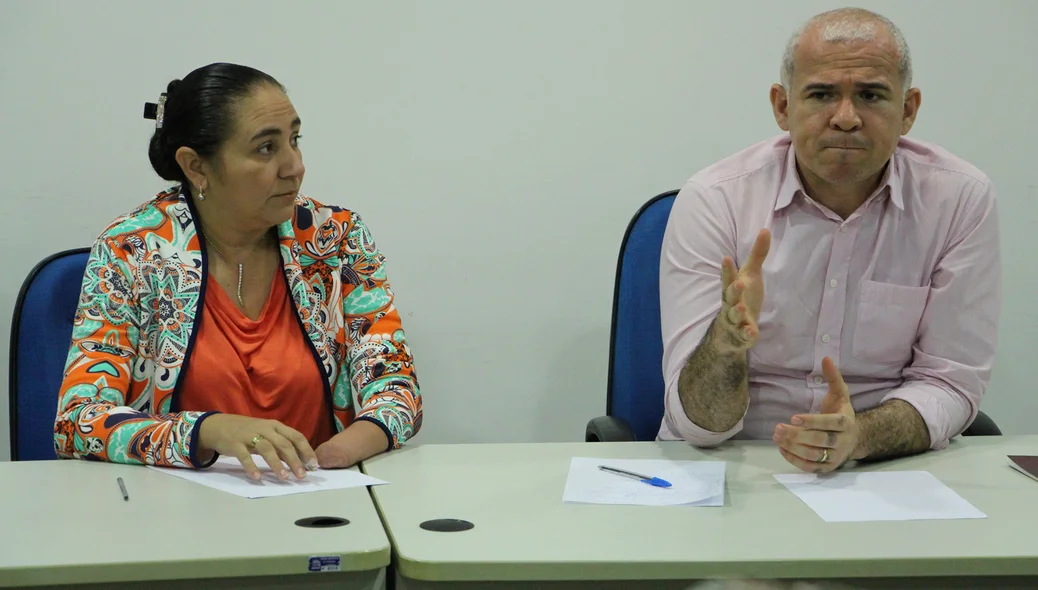 Vereadora Cida Santiago e ex-vereador Thiago Vasconcelos