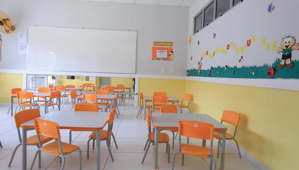 Sala de aula da nova Cmei