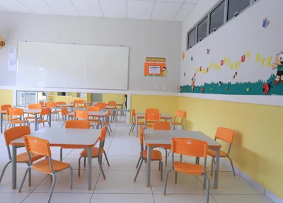 Sala de aula da nova Cmei