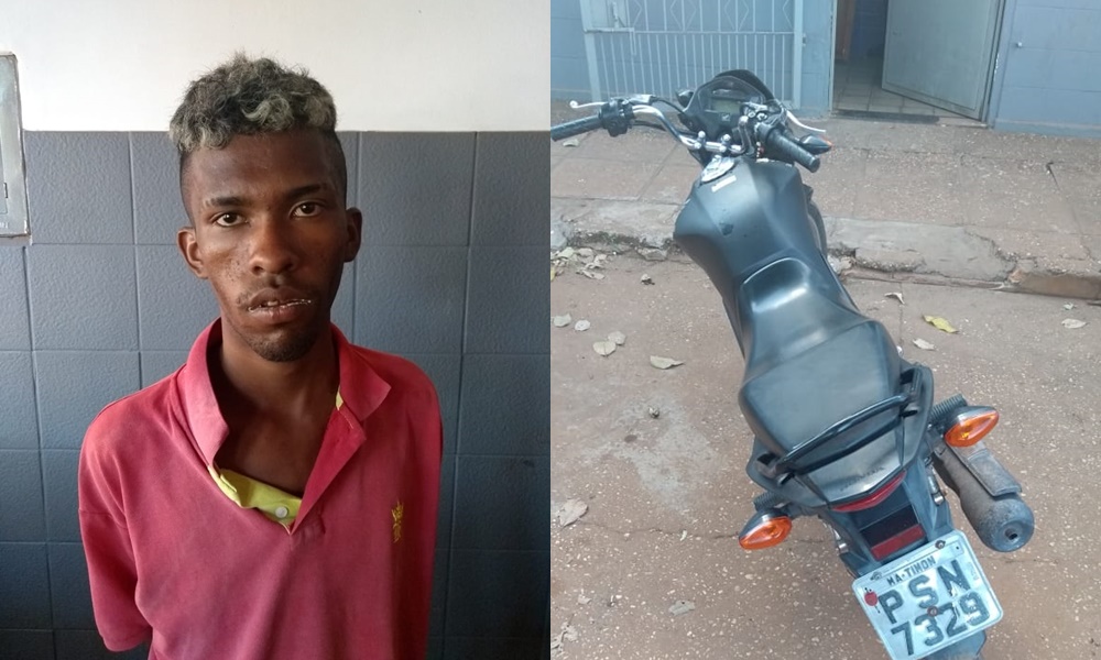 Francivan das Chagas Nascimento França foi preso com uma moto roubada em Timon