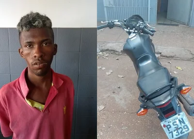 Francivan das Chagas Nascimento França foi preso com uma moto roubada em Timon