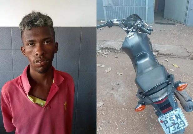 Francivan das Chagas Nascimento França foi preso com uma moto roubada em Timon