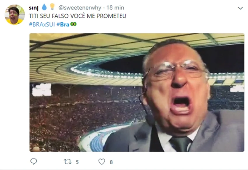 Galvão Bueno também foi alvo de brincadeiras
