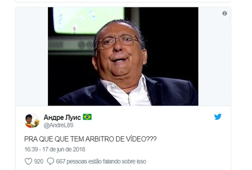 O árbitro de vídeo foi o assunto mais comentado nos memes 