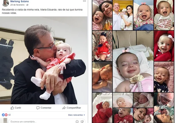 Deputado Merlong Solano e neta Maria Eduarda 